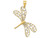 FJC Finejewelers 14k Yellow Gold with Rhodium Polished Bright Cut Filigree Dragonfly Charm K5335A
