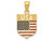 FJC Finejewelers 14k Yellow Gold Usa Flag Enameled Charm K5402A