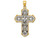 FJC Finejewelers 14k Yellow Gold with with Rhodium Reversible Bright Cut Filigree Cross Charm K6267A