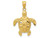 FJC Finejewelers 14k Yellow Gold Bright Cut Polished Sea Turtle Charm K6033A