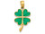 FJC Finejewelers 14k Yellow Gold 4-leaf Clover Enameled Charm K4097A