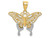FJC Finejewelers 14k Yellow Gold with Rhodium Bright Cut Butterfly Charm K4841A
