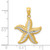 FJC Finejewelers 14k Yellow Gold with with Rhodium Bright Cut Starfish Charm K6065A