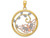 FJC Finejewelers 14k Yellow Rose Gold with with Rhodium Butterfly in Circle Charm K3246AS
