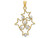 Finejewelers 14k Yellow Gold with with Rhodium Bright Cut Star Cluster Charm