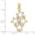 Finejewelers 14k Yellow Gold with with Rhodium Bright Cut Star Cluster Charm