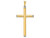 Finejewelers 14k Yellow with Rhodium Bright Cut Cross Charm in 14 kt Two Tone Gold
