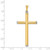 Finejewelers 14k Yellow with Rhodium Bright Cut Cross Charm in 14 kt Two Tone Gold