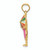 FJC Finejewelers 14k Yellow Gold Pink Enameled Tropical Drink Charm K1819A