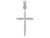 Finejewelers 14k White Gold Bright Cut Stick Cross with Tapered Ends Charm