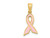 FJC Finejewelers 14k Yellow Gold Small Enameled Awareness Ribbon Charm K1841A