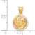 FJC Finejewelers 14k Yellow Gold and with Rhodium Polished and Bright Cut Baptism Circle Charm K5674A
