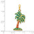 FJC Finejewelers 14k Yellow Gold Enameled Palm Tree Charm K2897A