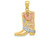 Finejewelers 14k Yellow Gold Yellow with Rose White with Rhodium Floral Boot Charm