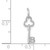 FJC Finejewelers 14k White Gold Initial B Key Charm K3434BB