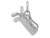 FJC Finejewelers 14k White Gold Solid Polished 3d Golf Bagclubs Charm K1107B
