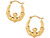 Finejewelers 10 Kt Yellow Gold 10k Textured Round Claddagh Small Hoop Earrings 470330W