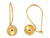 Finejewelers 14 Kt Yellow Gold 7.0mm Round Ball Leverback Earrings