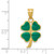 FJC Finejewelers 14k Yellow Gold Enameled Clover Charm FB594A