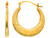 Finejewelers 14 Kt Yellow Gold Graduated Textured Hoop Earrings 470812A