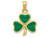 FJC Finejewelers 14k Yellow Gold Enameled 3 Leaf Clover Charm K1721A