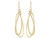 Finejewelers 14 Kt Yellow Gold 54x13mm 2 Square Tube Hanging Open Oval Fancy Drop Earring with Euro-wire