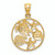 FJC Finejewelers 14k Yellow Gold White with Rhodium Polished Sealife Charm D4505A