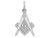 FJC Finejewelers 14k White Gold Polished Masonic Charm D1250B