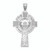 FJC Finejewelers 14k White Gold Celtic Claddagh Cross Charm D1522B