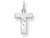 FJC Finejewelers 14k White Gold Solid Satin Bright-cut Initial T Charm D1282TB