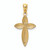 FJC Finejewelers 14k Yellow Gold White with Rhodium Passion Cross Charm C4701A