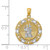 Finejewelers 14k Yellow Gold White with Rhodium Saint Christopher Medal Charm - C4714A