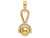 FJC Finejewelers 14k Yellow Gold 3d Baby Rattle with Moveable Ball Charm C3995A