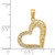 Finejewelers 14k Yellow Gold White with Rhodium Bright Cut Sideways Heart Charm