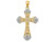 FJC Finejewelers 14k Yellow Gold with with Rhodium Bright Cut Cross Charm C4299A