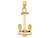 FJC Finejewelers 14k Yellow Gold 3d T-bar Style Anchor Charm C3340A