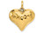 FJC Finejewelers 14k Yellow Gold Hollow Polished Hammered Medium Puffed Heart Charm D1044A