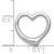FJC Finejewelers 14k White Gold White 3d Floating Heart Charm C2918WB
