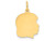 FJC Finejewelers 10k Yellow Gold Plain Medium .013 Gauge Facing Right Engravable Girl Head Charm 10XM10913W