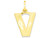 FJC Finejewelers 10k Initial V Charm in 10 kt Yellow Gold 10C768VW