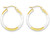 FJC Finejewelers 10k and Rhodium Bright Cut 2.5x20mm Hoop Earrings in 10 kt Yellow Gold 10TC326W