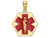 FJC Finejewelers 10k Yellow Gold Enameled Caduceus Medical Disc Engraveable Charm 10K6732W