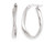 FJC Finejewelers 10k White Gold Polished and Bright Cut Oval Hoop Earrings LES10LE229AF