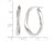FJC Finejewelers 10k White Gold Polished and Bright Cut Oval Hoop Earrings LES10LE229AF