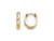FJC Finejewelers 10k Two-tone and White Rhodium Polished and Satin Bright Cut Earrings in 10 kt Tri Color Gold LES10LE241BH