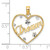 Finejewelers 10k Two-tone Gold Dream in Heart Frame with Floating Bright Cut Star Accents Charm