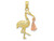 FJC Finejewelers 10k Two-tone Gold Stork with Pink Baby Dangling Charm 10K1331BF