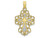 FJC Finejewelers 10k Two-tone Gold Beaded Lace Trim Cross with Rhodium Center Charm 10K9240BF