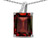 Star K Large 10x8 Octagon Emerald Cut Genuine Garnet Pendant Necklace - 313506W