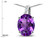 Star K Oval 8x6 Genuine Amethyst Journey Pendant Necklace - 313621AF